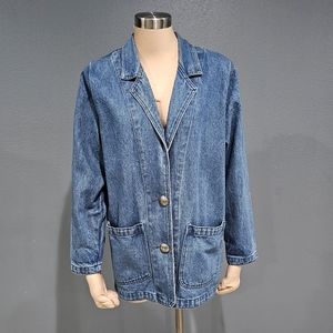 Vintage 80s APACHE Women Denim Jean Jacket M/L